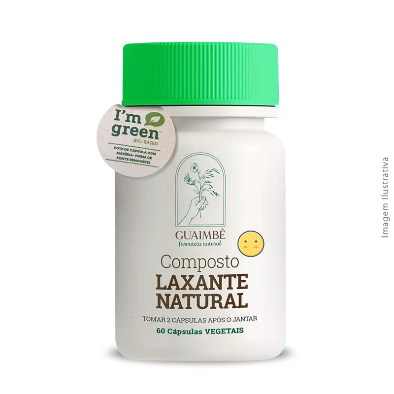 Composto Laxante Natural 60 Cápsulas Vegetais