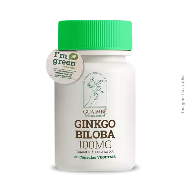 Ginkgo Biloba 100mg 30 Cápsulas Vegetais