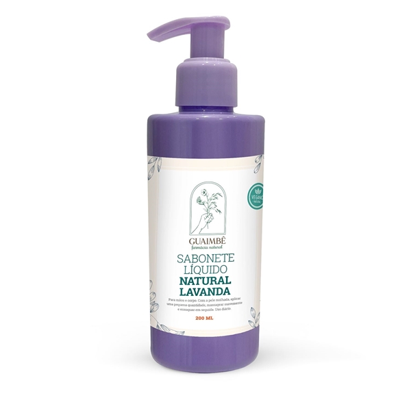 Sabonete Líquido Natural Lavanda 200ml